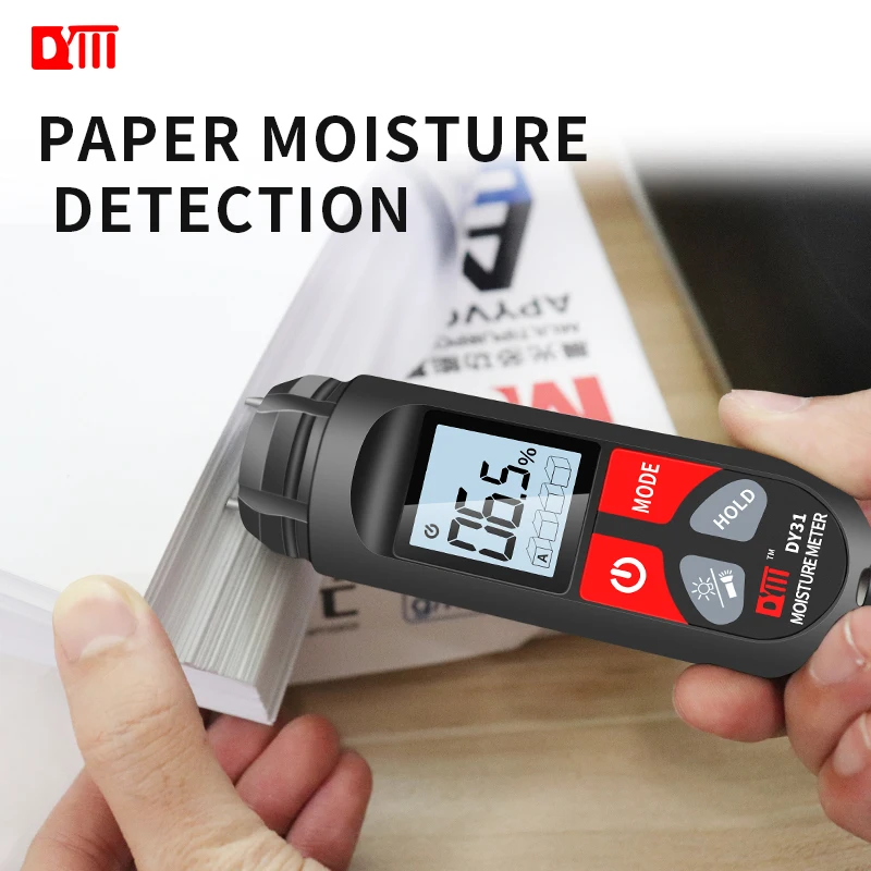 Wood Moisture Meter Digital Wood Moisture Meter DY31 Wood Humidity Tester Water Content Hygrometer Timber Damp Moisture Detector Large LCD Display