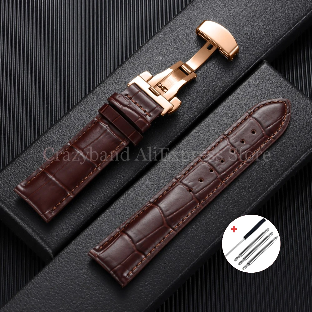Vintage Leather Watch Band, Business Style,