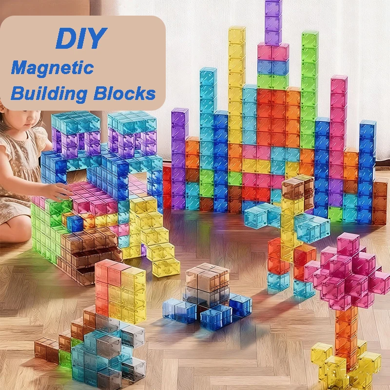 New Popular Transparent Magnetic Blocks Build Magnet World Set for ...
