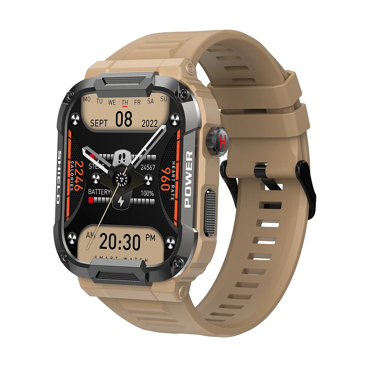 

2024 Men Outdoor Adventure Smart Watch Military Healthy Monitor AI Voice Bluetooth Call Fitness Waterproof Sports New Smartwatch
