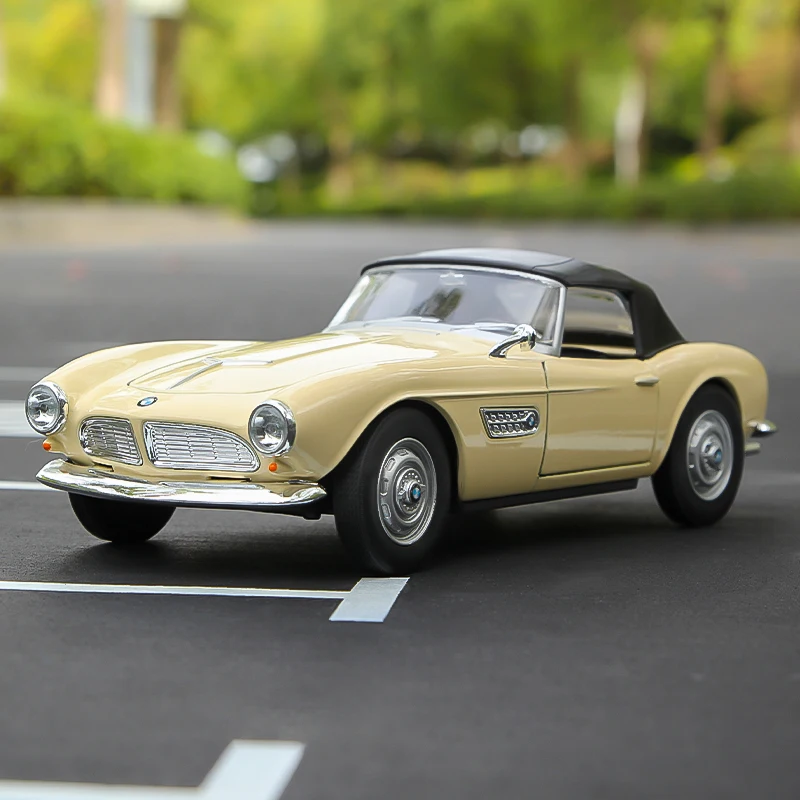Welly Bmw 507 Z Dachem Beżowy 1:24 Samochów Nowy Metalowy Model - Welly