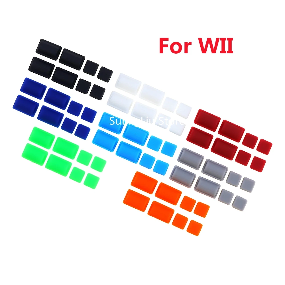 1Set Di Viti Colorate In Gomma Per Wii Console Vite Piedini In Gomma Set Di Copertura 8 In 1 Piedi Copertura Antipolvere