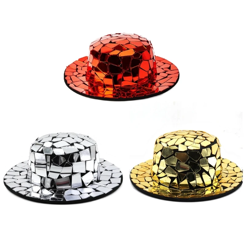 

Mirrored Panama Hat Reflective Top Hat for Bachelorette Party