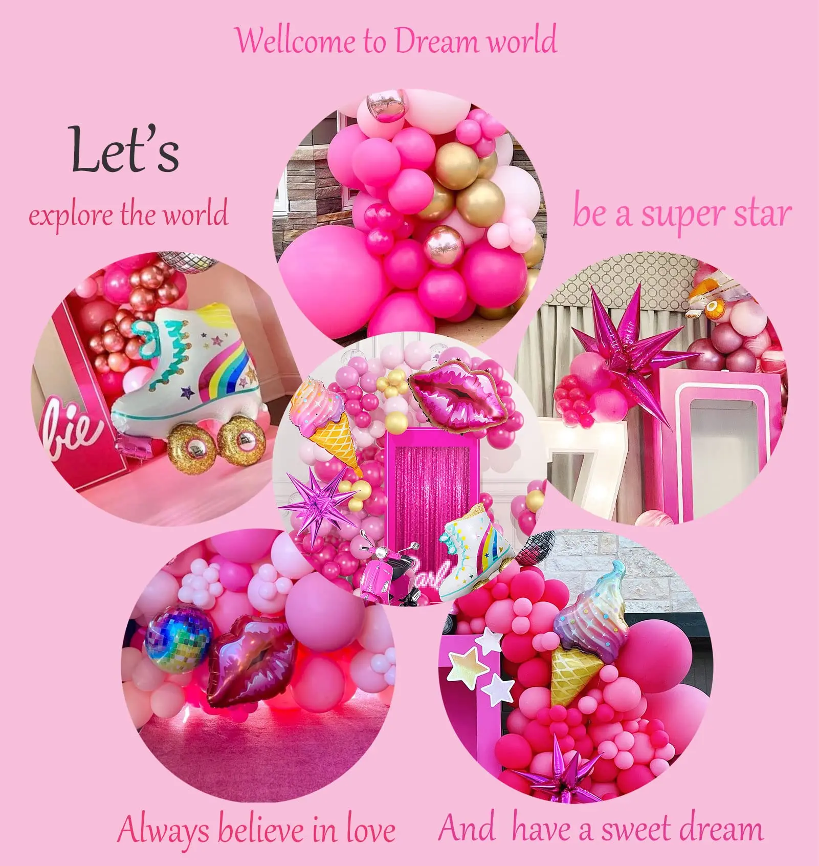 JOYMEMO So Fetch Party Decorations Hot Pink Balloons Garland Arch Kit  Curtain for Girls Birthday Bachelorette Party Supplies - AliExpress