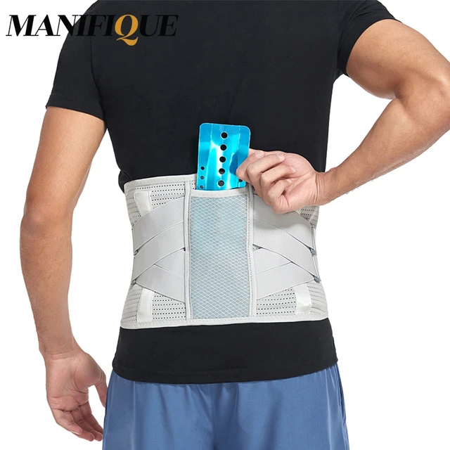 MANIFIQUE Men Women Back Lumbar Support Belt Waist Orthopedic Corset Spine  Decompression Waist Trainer Brace Back Pain Relief - AliExpress