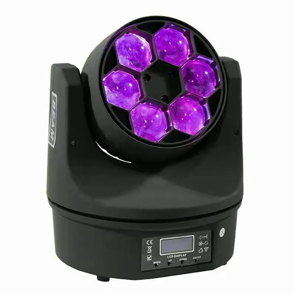 6X15W RGBW 4IN1 LED Beam Eyes Bee Moving Head Light DMX Stage Light