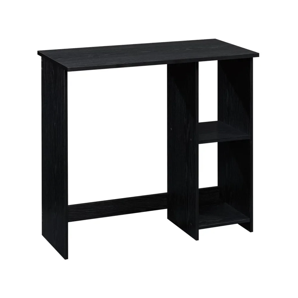 

Laptop Desk True Black Oak Finish Small Space Writing Desk With 2 Shelves Table Pliante Furniture Room Desks Computer Reading