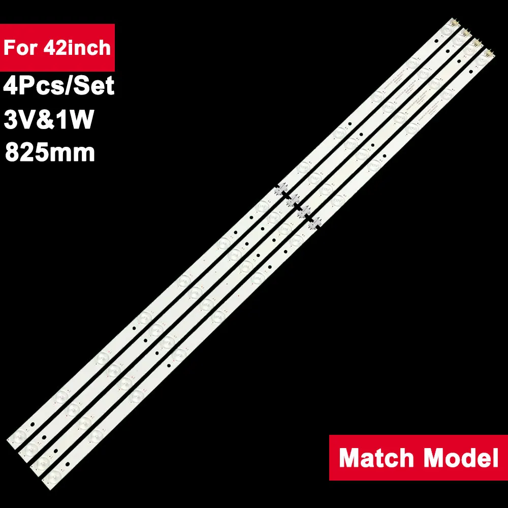 

4 Pcs/set 825mm 100% new led backlight strip for 42inch TV repair 12leds DH42D12-ZC14F-01 LEDZD42A 303DH420033