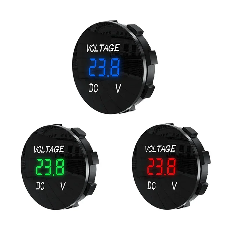 새로운 12V-24V 방수 디지털 전압계 자동차 오토바이 LED 전압계 전압 테..