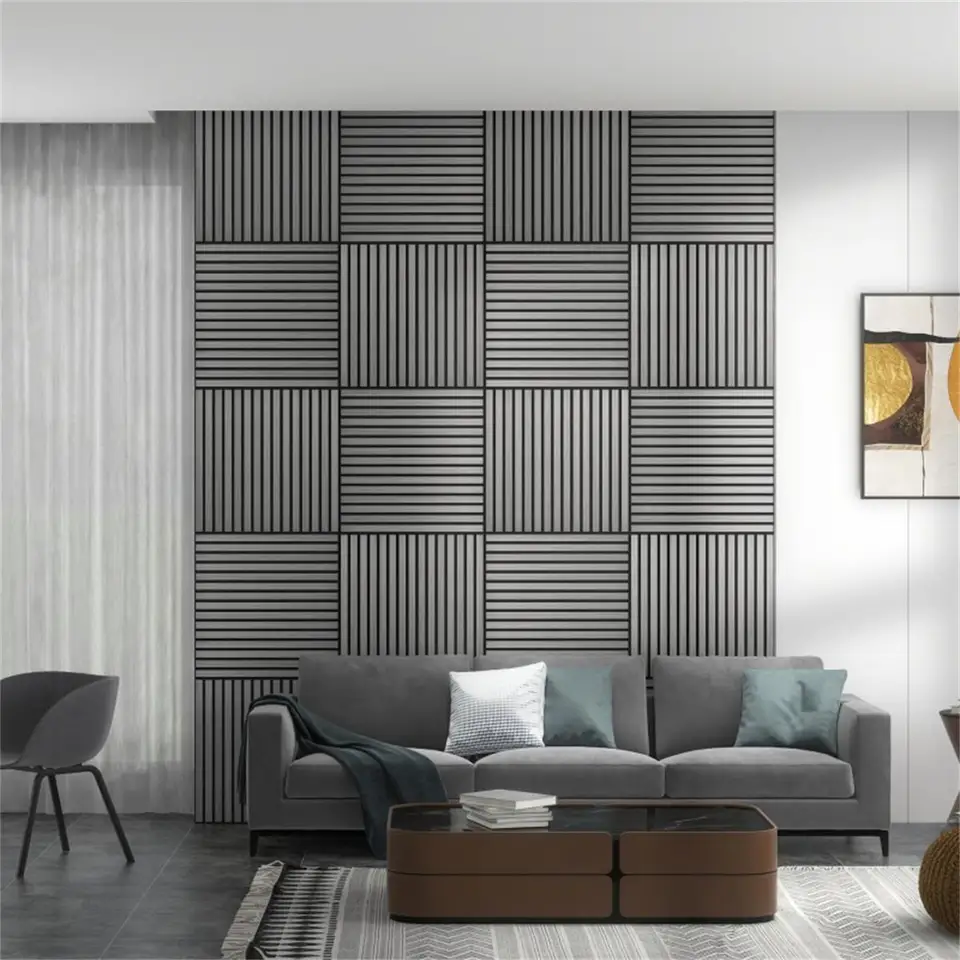 Wooden Acoustic Wall Panels Set for Home Decor