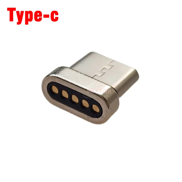 Câble magnétique adaptateur 2 broches chargeur magnétique prise Micro USB  Type C embouts pour iPhone 3pcs type c plug