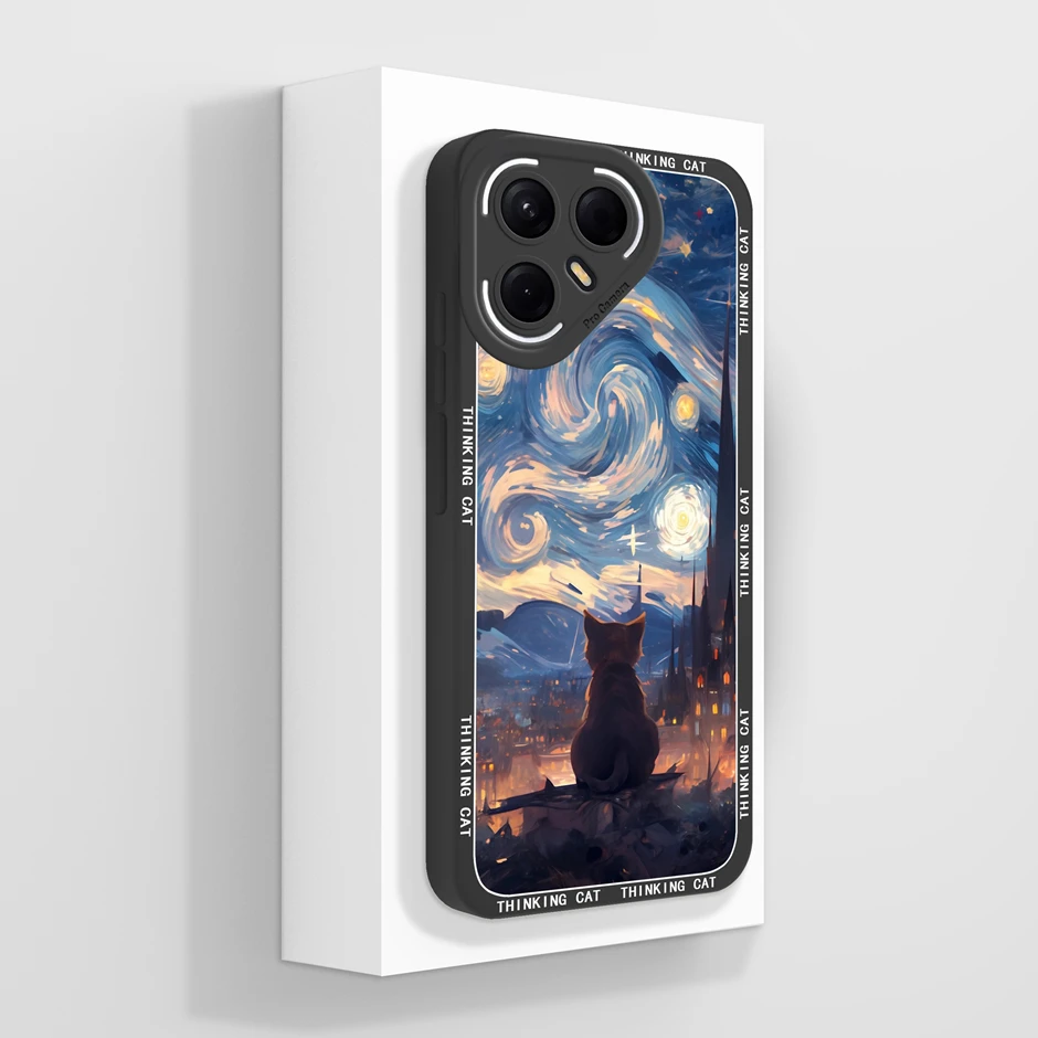 Artistic Oil Painting Style Soft Silicone Anti-Drop Phone Case Cover