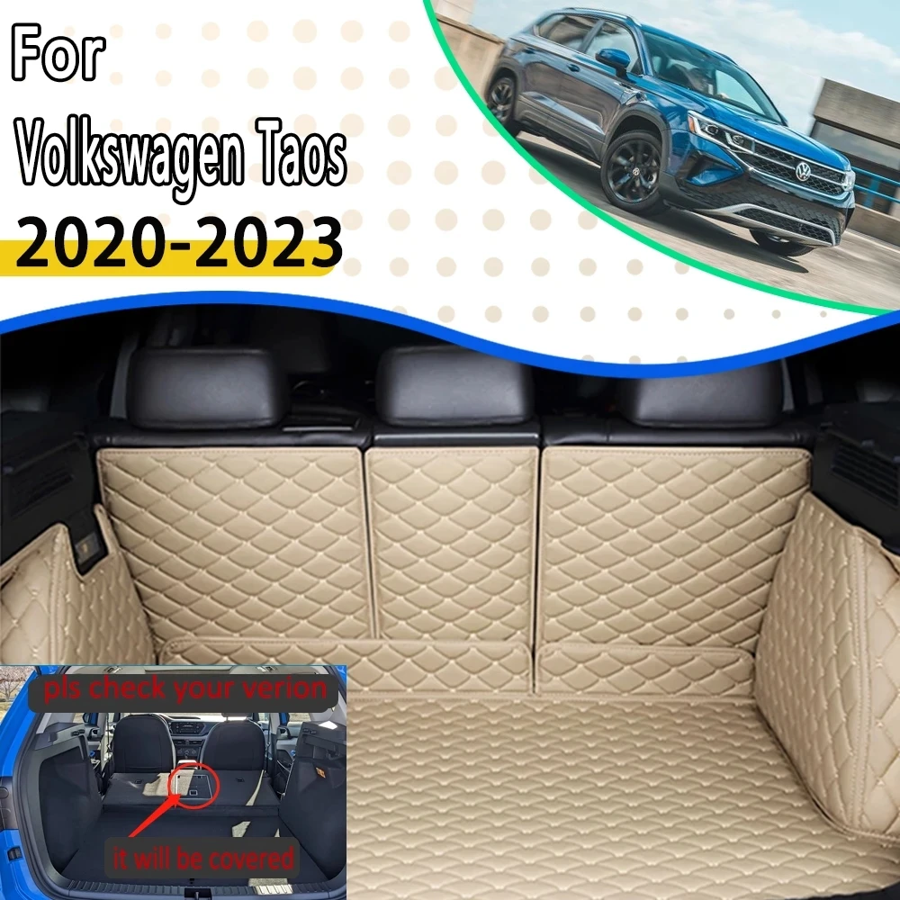 

Car Trunk Storage Pads Fit For VW Volkswagen Taos Tharu 2020 2021 2022 2023 Leather Car Rear Trunk Mats Carpets Car Accessories