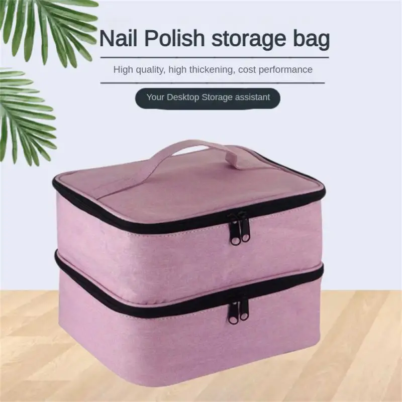 

Wear Resistance Portable Storage Box Nail Supplies Hand-held Cosmetic Bag 380g Double-layer Storage Box Thickening Storage Box