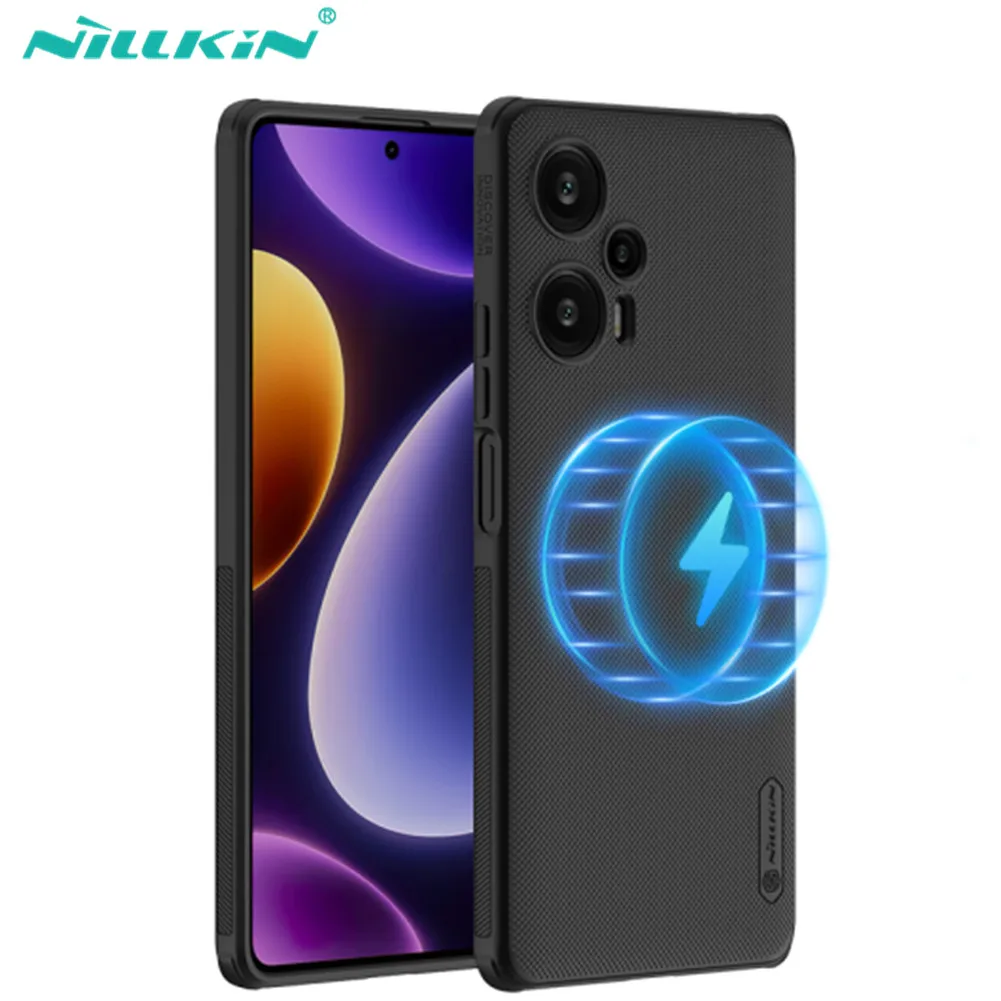 

NILLKIN For Xiaomi Poco F5 5G Magnetic Case Super Frosted Shield Pro PC Back Cover For Xiaomi Redmi Note 12 Turbo Magsafe Case