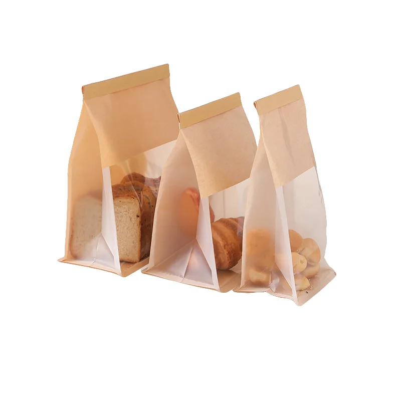 20pcs Kraft Bakery Bags with Clear Window, Reclosable Zipper or Self-Seal Closure, Stan... - SKU KBB01919 - UGI Packaging