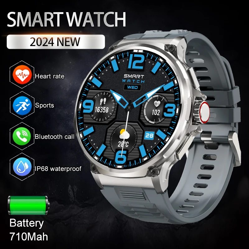 

2024 New GPS Track Smart Watch Men 1.85-Inch Ultra HD AMOLED Screen 710 Mah Battery Bluetooth Call Sports SmartWatch For Xiaomi