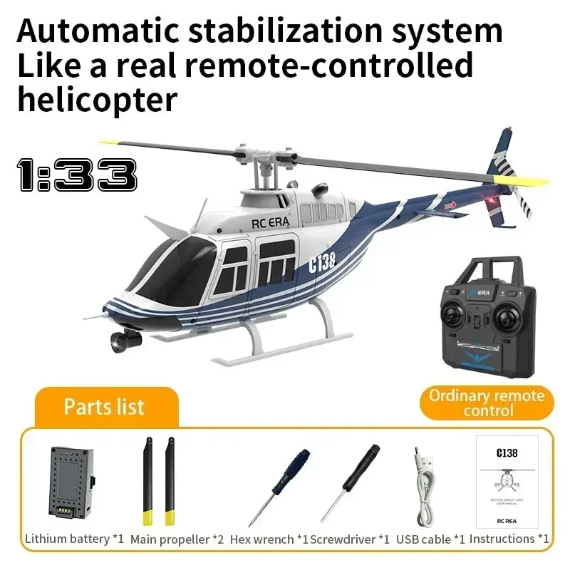 1:33 Rc Era C138 Rc Helicopter Altitude Hold 2.4g Remote