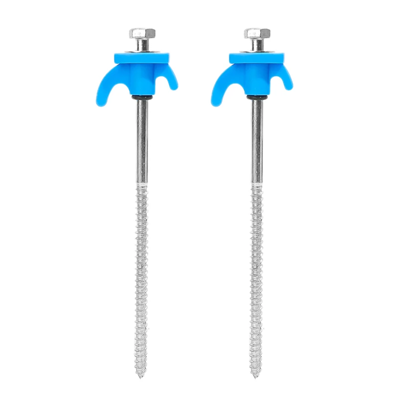 Heavy Duty Metal Spiral Ground Anchors - Set of 10 Camping Tent Stakes with Hex Socket