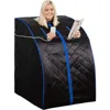 Compact and Portable Infrared Steam Sauna, Suitable for Relaxing and Rejuvenating At Home, Foldable Chair, Foot Mat Heating Pad 1