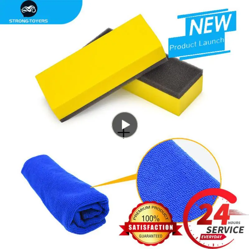 

Губка для чистки автомобильных шин, очищающая повязка, восковая полировальная щетка, губка, U-образный дизайн, сильная Чистящая способность