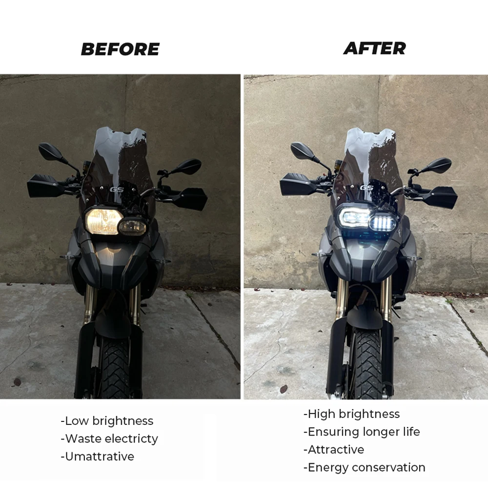 KEMIMOTO E-Mark-zugelassene Scheinwerfer für BMW F800GS ADV F800R F650GS F700GS Motorradbeleuchtung, komplette LED-Scheinwerfer-Baugruppe – Detail 3