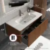 36" Bathroom Vanity with Sink, Modern Floating Vanity with Push Open Soft Close Drawer, Large Storage for Small Space 2