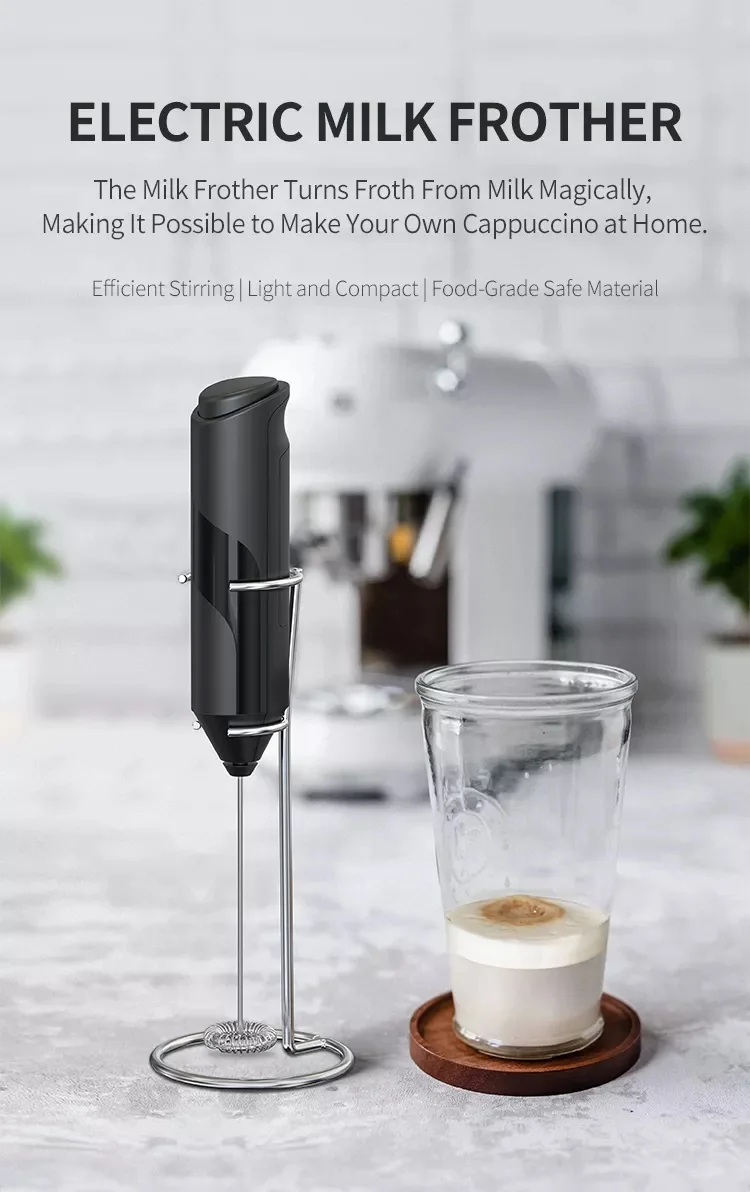 Youpin Circle joy Mini Electric Stainless Steel Automatic Milk Frother description image