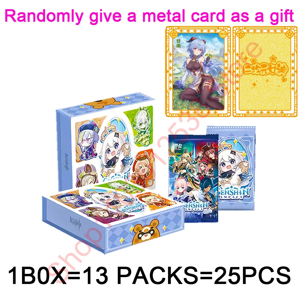 

New Genshin impact Juego Cards Anime Game Pack Booster Box Rare SSR Surrounding TCG Collection Toys Family Table Children Gift