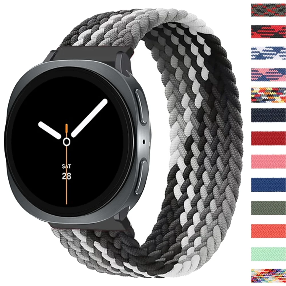 Braided Nylon Solo Loop Strap for Smartwatches - Adjustable Bracelet Band