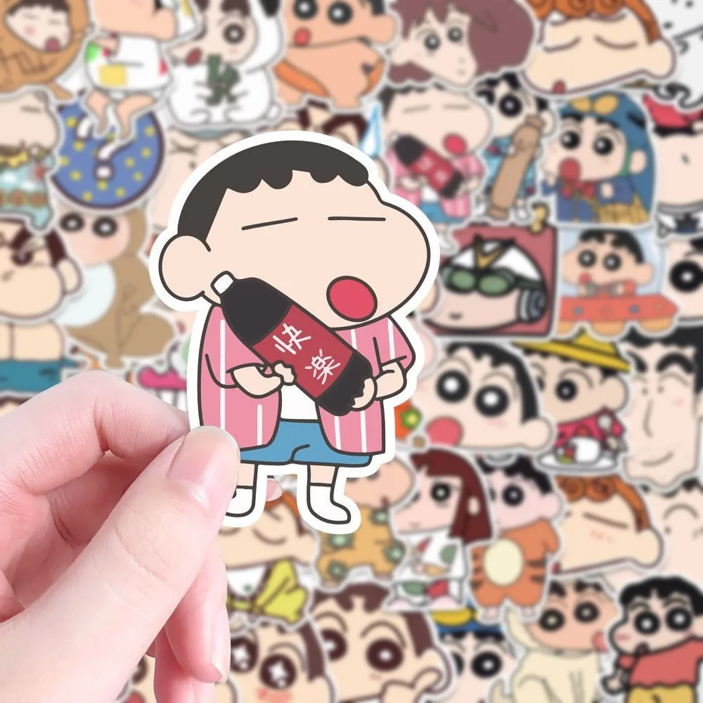 100PCS Cartoon Anime Kawaii Crayon Shin Chan Stickers for Car Laptop Phone Stationery Decor Decals Waterproof Sticker Kids Toys 3