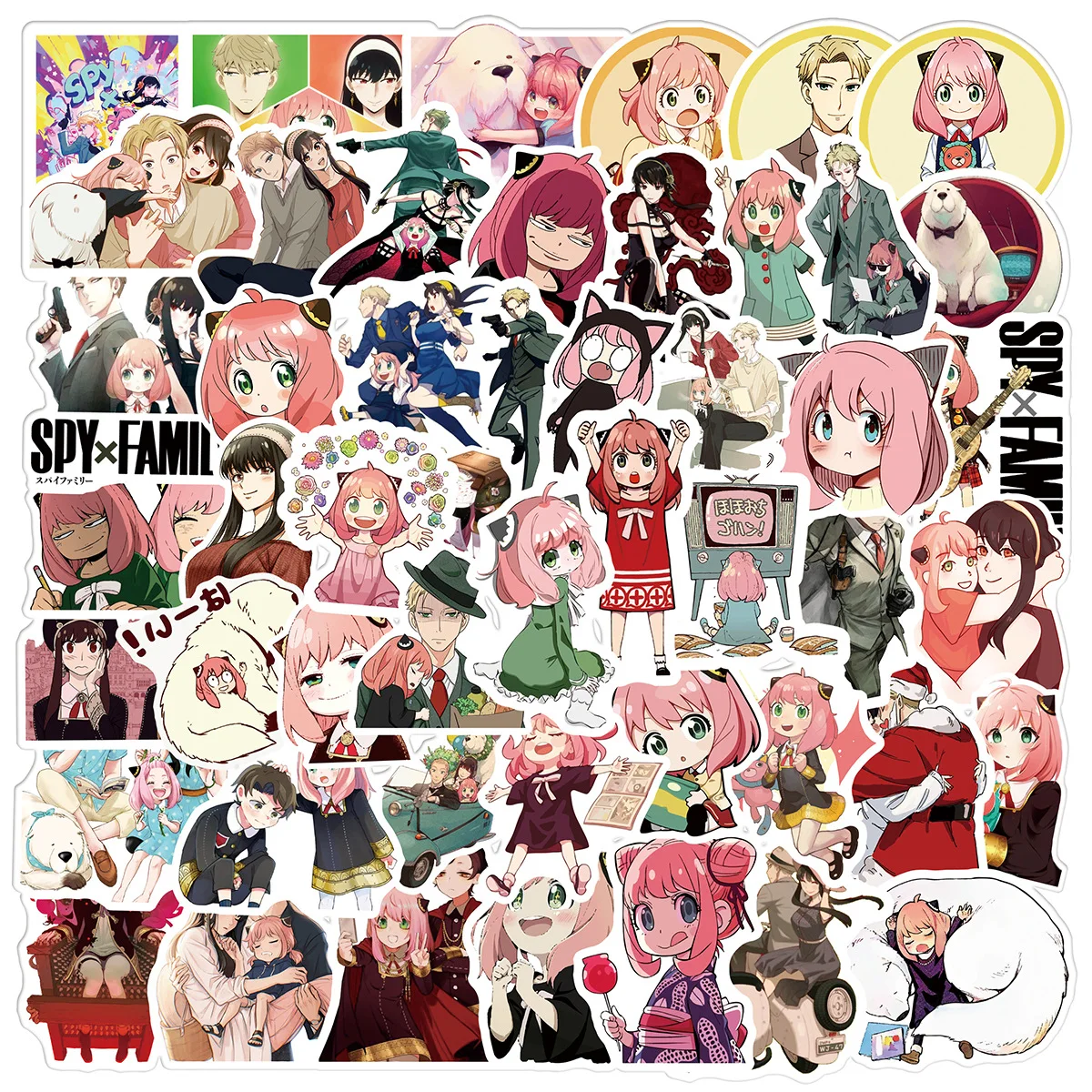 50pcs Cartoon Animation SPY×FAMILY Series Graffiti Stickers Suitable for Helmets Desktop Wall Decoration DIY Sticker Pack