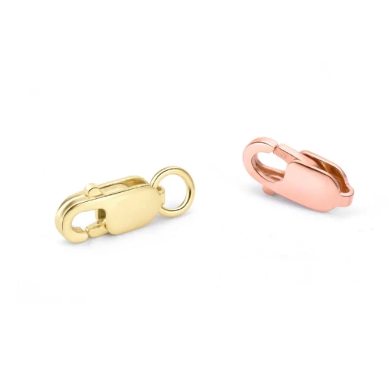 14K Pure Gold Lobster Lock Buckle Is Used for Making Necklaces, Bracelets or Jewelry with An Open  Shrimp  Claw  Buckle