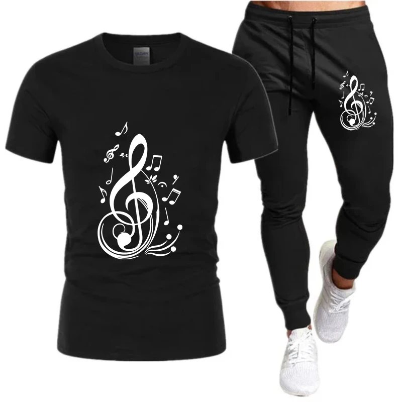 

Мужской спортивный костюм из футболки с коротким рукавом и брюк