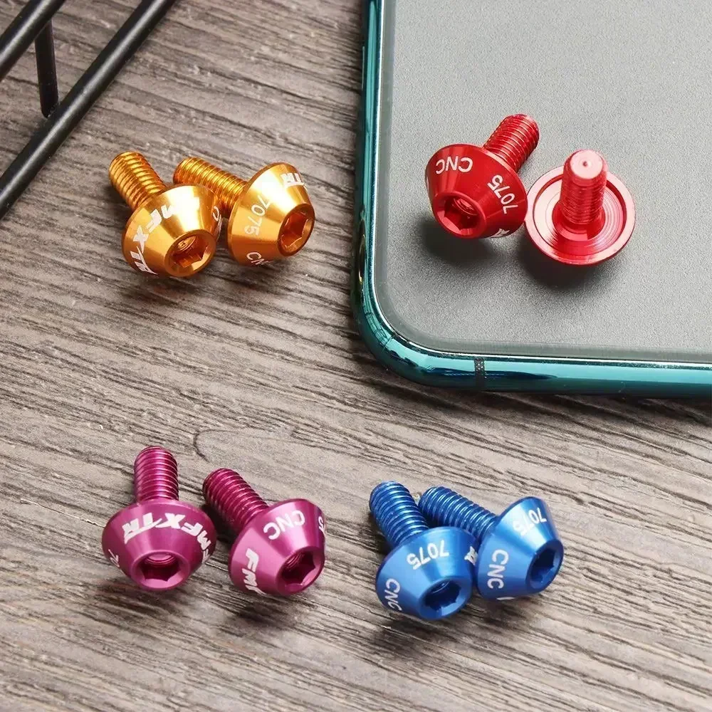 Colorful Aluminum Alloy Mountain Bike Water Bottle Holder Cage 2Pcs/Set Screw Bolts M5x12mm Durable Bicycle Accessories bicycle water bottle cage bicycle bottle holder water bottle holder bicycle bottle cage screws