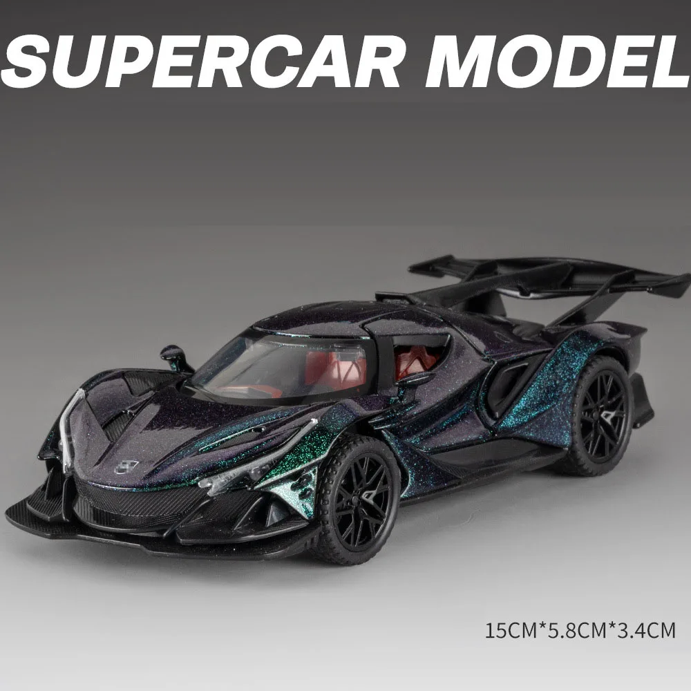 1:32 Diecast Alloy Car with Sound, Light & Rear Wheel Return Force – Doors Open Miniature Supercar Fashion Gift