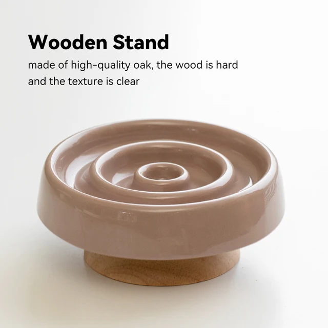 Pet Ceramic Slow Feeder Bowl Anti-Gulping Cat Food Dish Bowls Puppy Dogs Slow Feeding Supplies 5