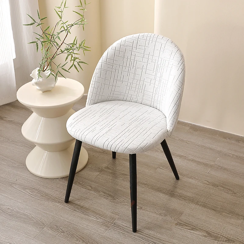 Description Picture 3 of itemJacquard Shell Chair Cover Short Back Elastic Removable Chair Covers Dining Room Seat Covers for Bar Party Housse Tabouret Home