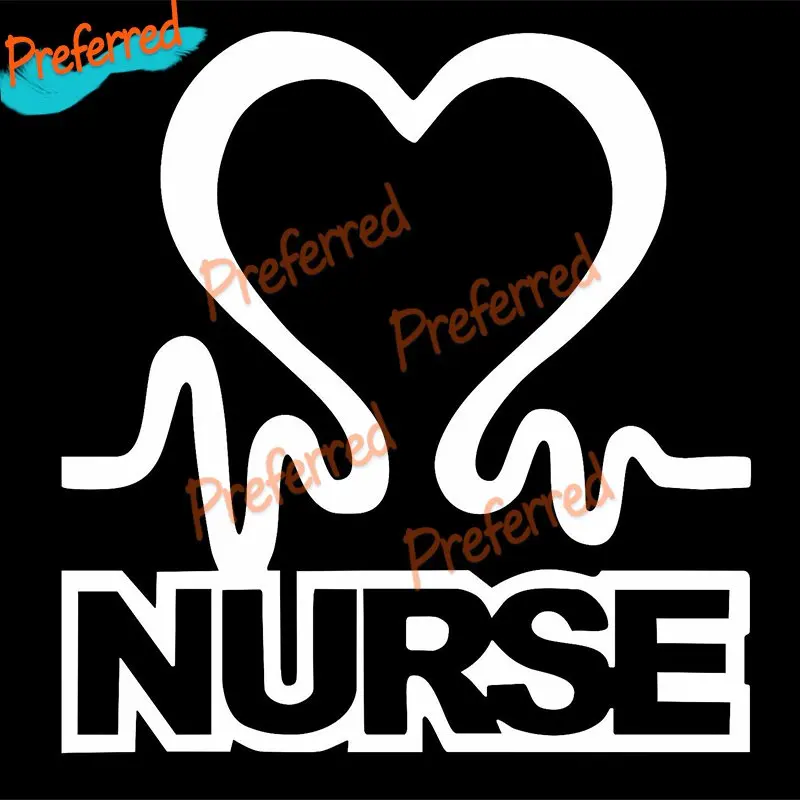 

Nurse Heart Rhythm Love Car Sticker Vinyl Decal for Car Truck Window Bumper Headlight Cover Door Mirror Motorcycle Camping