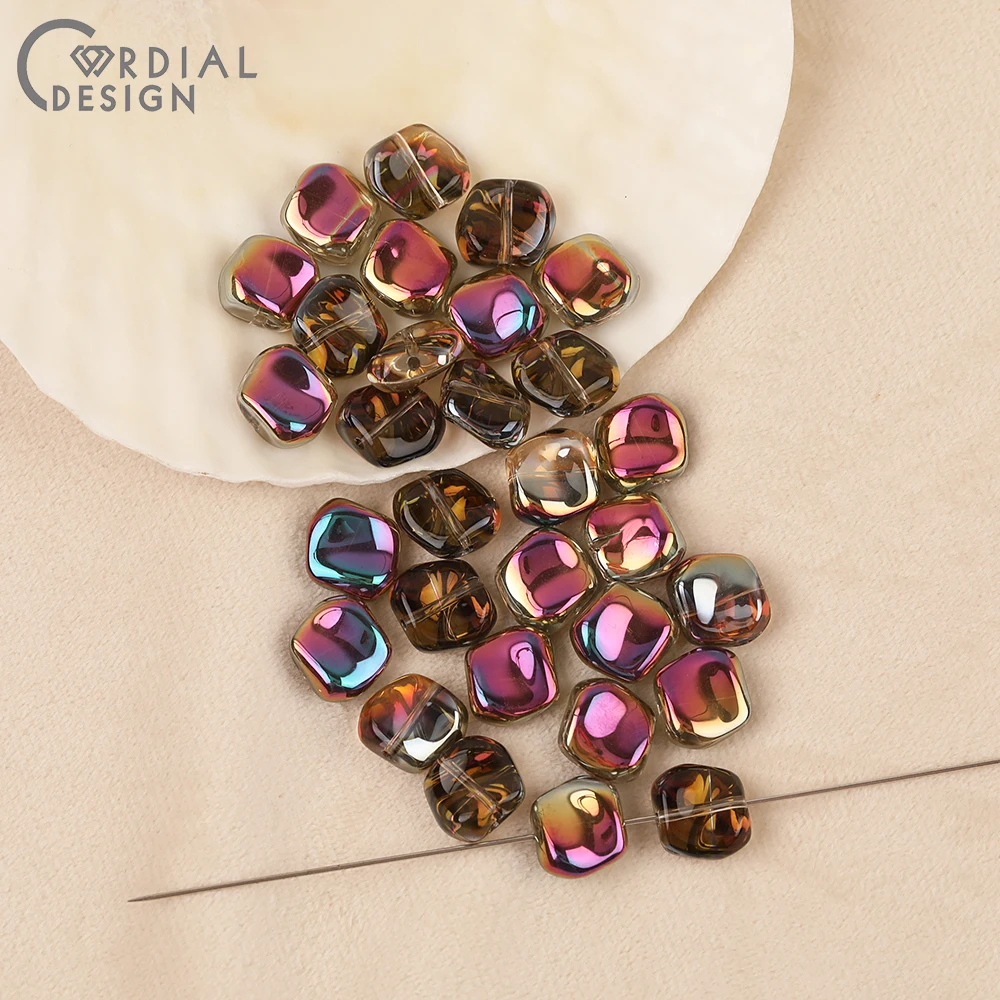 Cordial Design 11*11MM 300pcs DIY Glass Bead/Geometry Shape/Hand Made/Aurora Effect/Beads Making/Jewelry Findings & Components 11 Cordial Design 11*11MM 300pcs DIY Glass Bead/Geometry Shape/Hand Made/Aurora Effect/Beads Making/Jewelry Findings & Components - cordial