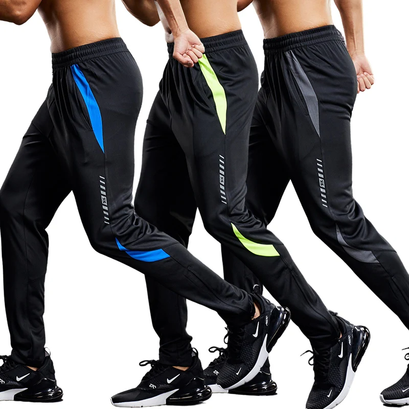 Men's Running Pants Quick-Dry Thin Casual Trousers Sport Pants with Zipper Pockets Sportswear Running Jogging Sportpants