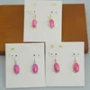 YEEVAA Geometric Rosy Red Shell Drop Dangle Earrings, Fashion Jewelry, Unique Gifts 2
