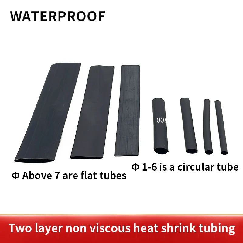 5 METER/LOT BLACK 1mm 1.5mm 2mm 2.5mm 3mm 3.5mm 4mm 5mm 6mm Heat Shrink Tubing Tube
