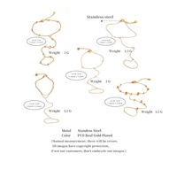 Yhpup Trendy Stainless Steel Zircon Beads Back of Hand Chain Finger Bracelet Fashion Chic Sexy Jewelry Waterproof Wholesale Gift - Image 6