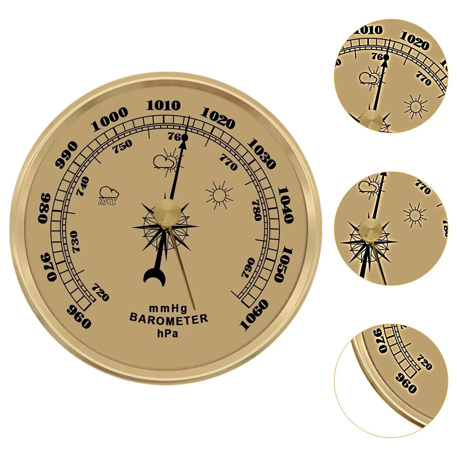 Mount Barometer 【User-friendly】 Mechanical Barometer 3.54inch Wall Mount Dial Embedded ...