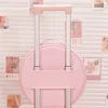 Circular Cosmetic Storage Box Vanity Mirror With Light Portable Large Capacity Cosmetic Bag Ladies Wash Bag 5