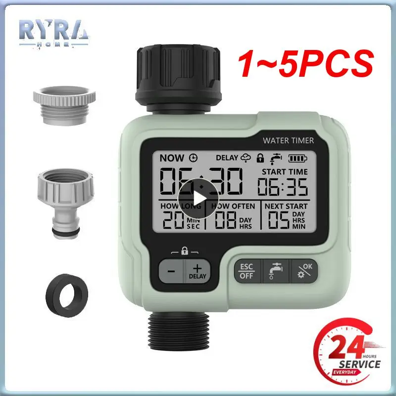 

1~5PCS Eshico Garden Water Timer Automatic Rain Delay System Plants Lawn Greenhouse Drip Irrigation Equipment Self-watering
