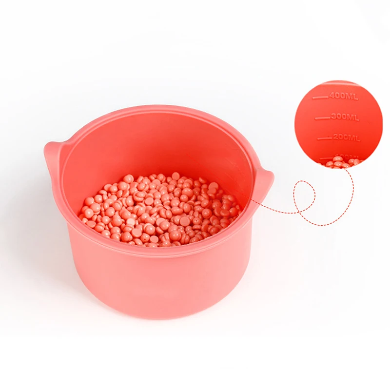 Wax Warmer Heat-resisting Replacement Silicone Bowls Hair Removal Wax With Stirring Stick Non-Stick Pan Hair Removal Beauty 3