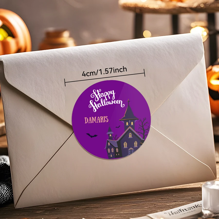 맞춤형 할로윈 스티커 - 어린이를 위한 개인 맞춤형 할로윈 스티커, 커피 머그컵, 노트북, 필통, 학교 가방, 파티용
