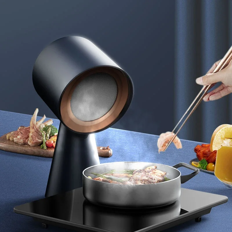 HTT-X6 Desktop Range Hood Household hand holding Mini Compact Low Noise Portable Hot Pot Barbecue Companion 30W 2